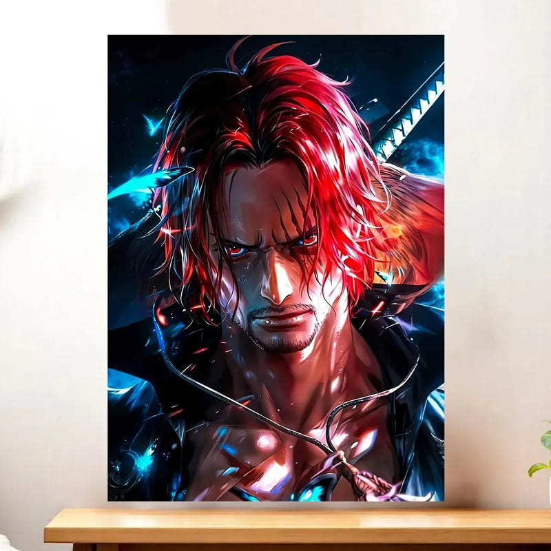 Affiche Shanks One Piece illustrée à la main en Anjou