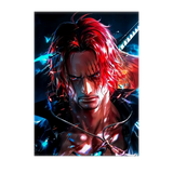 Poster Shanks One Piece illustré à la main en Anjou