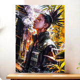 Affiche Shikamaru Naruto illustrée à la main en Anjou
