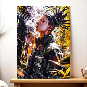 Tableau Shikamaru Naruto illustré à la main en Anjou