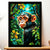 Cadre Noir Singe Jungle