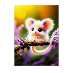 Poster Souris illustré à la main en Anjou