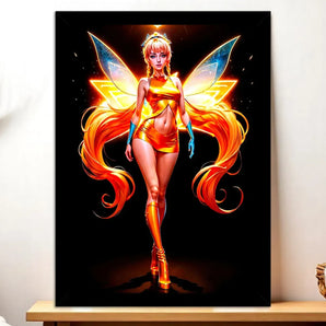 Cadre Noir Stella Winx illustré à la main en Anjou
