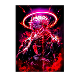 Poster Sukuna Jujutsu Kaisen illustré à la main en Anjou