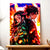 Tableau Tanjiro X Nezuko Demon Slayer illustré à la main en Anjou