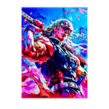 Affiche Tengen Uzui Demon Slayer illustrée à la main en Anjou