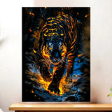 Affiche Tigre Lave illustrée à la main en Anjou