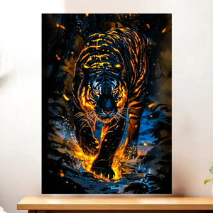 Affiche Tigre Lave illustrée à la main en Anjou
