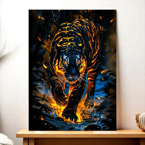 Tableau Tigre Lave illustré à la main en Anjou
