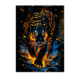 Poster Tigre Lave illustré à la main en Anjou