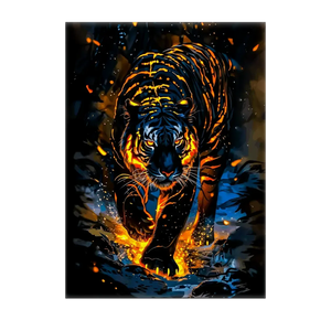 Poster Tigre Lave illustré à la main en Anjou