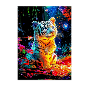 Poster Tigreau illustré à la main en Anjou