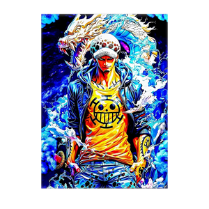 Poster Trafalgar Law One Piece illustré à la main en Anjou