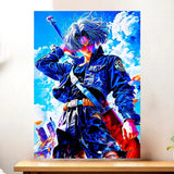 Affiche Trunks Dragon Ball illustrée à la main en Anjou