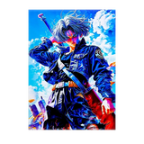 Poster Trunks Dragon Ball illustré à la main en Anjou