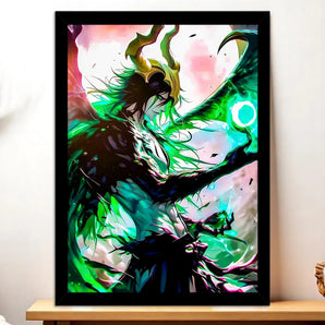 Cadre Noir Ulquiorra Schiffer Bleach illustré à la main en Anjou