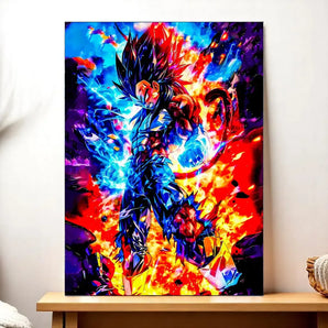 Toile Vegeta SSJ4 Dragon Ball GT illustrée à la main en Anjou