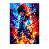 Poster Vegeta SSJ4 Dragon Ball GT illustré à la main en Anjou