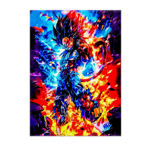 Poster Vegeta SSJ4 Dragon Ball GT illustré à la main en Anjou