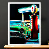 Cadre Blanc Voiture Vintage