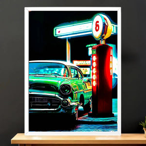 Cadre Blanc Voiture Vintage