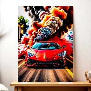 Tableau Lamborghini illustré à la main en Anjou