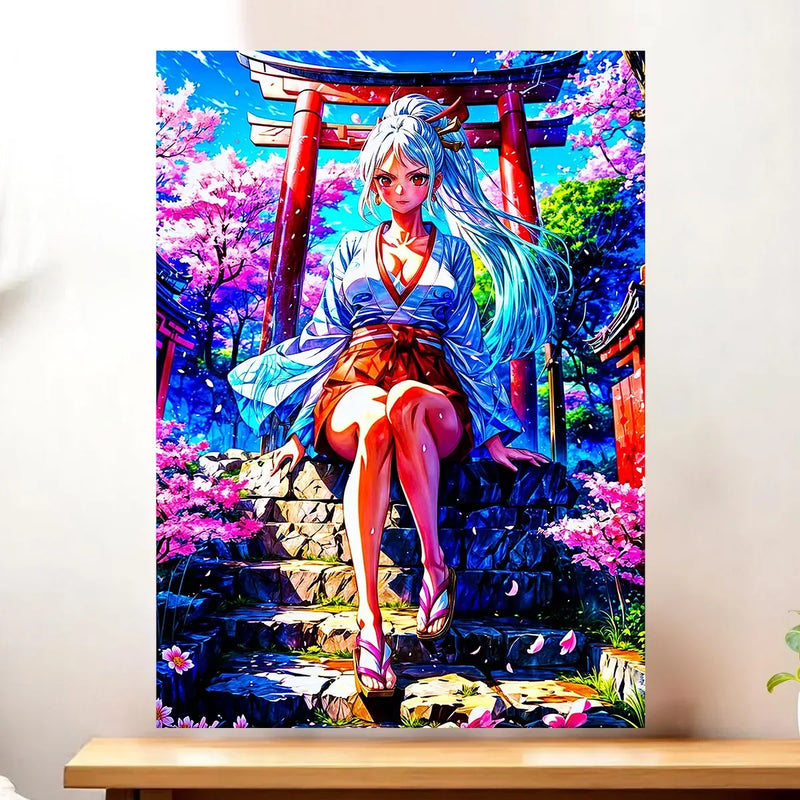 Affiche Yamato One Piece illustrée à la main en Anjou