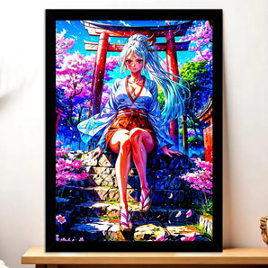 Cadre Noir Yamato One Piece illustré à la main en Anjou