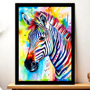 Cadre Noir Zèbre Coloré