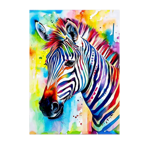 Poster Zèbre Coloré