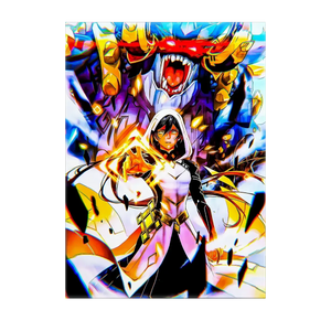 Poster Zhongli Genshin Impact illustré à la main en Anjou