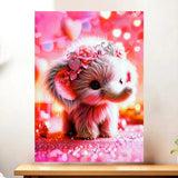 Affiche Éléphant Rose illustrée à la main en Anjou