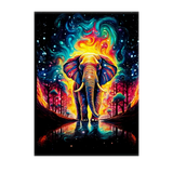 Poster Éléphant Voyage illustré à la main en Anjou