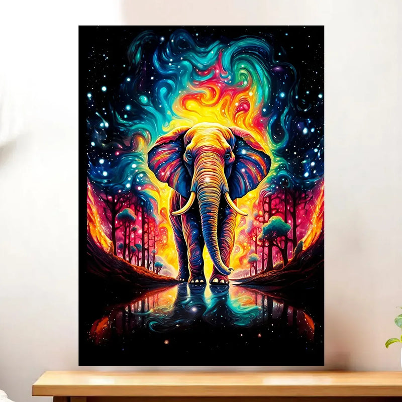 Affiche Éléphant Voyage illustrée à la main en Anjou