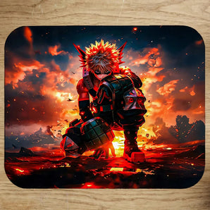 Tapis de Souris Bakugo My Hero Academia illustré à la main en Anjou