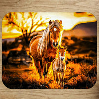 Tapis de Souris Cheval Famille