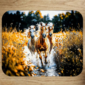 Tapis de Souris Chevaux Sauvages illustré à la main en Anjou