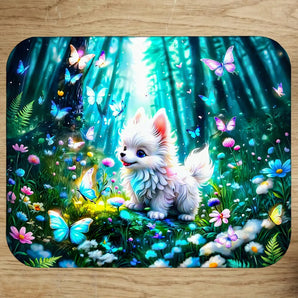 Tapis de Souris Chien Papillon illustré à la main en Anjou