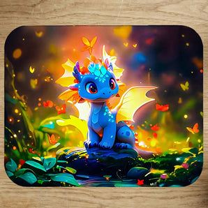 Tapis de Souris Dragon Bleu illustré à la main en Anjou