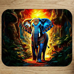 Tapis de Souris Éléphant Ancien illustré à la main en Anjou