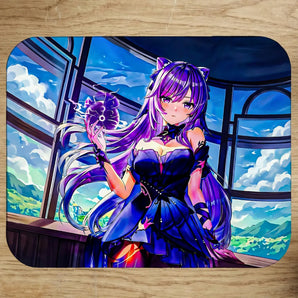 Tapis de Souris Keqing Genshin Impact illustré à la main en Anjou