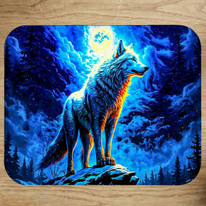 Tapis de Souris Loup illustré à la main en Anjou