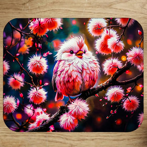 Tapis de Souris Oiseau Rose illustré à la main en Anjou