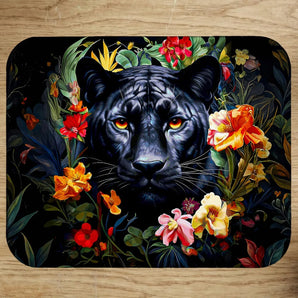 Tapis de Souris Panthère Fleurs illustré à la main en Anjou