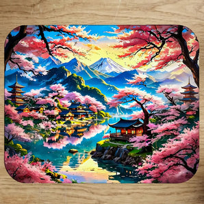 Tapis de Souris Cerisier Japonais illustré à la main en Anjou