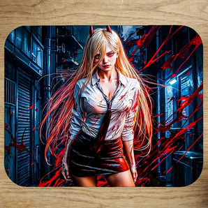 Tapis de Souris Power Chainsaw Man illustré à la main en Anjou