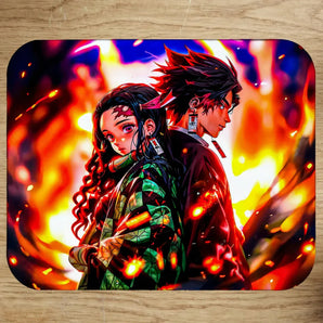 Tapis de Souris Tanjiro X Nezuko Demon Slayer illustré à la main en Anjou