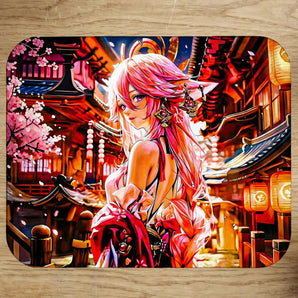 Tapis de Souris Yae Miko Genshin Impact illustré à la main en Anjou
