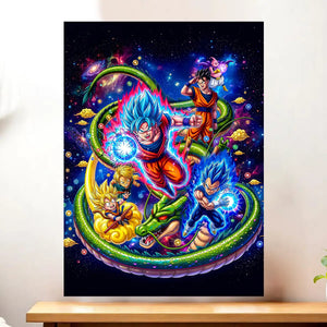 Affiche Dragon Ball Super illustrée à la main en Anjou