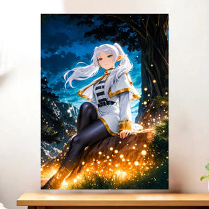 Affiche Frieren Sousou no Frieren illustré à la main en Anjou